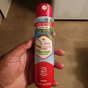 Old Spice Fiji 24 Hour Deodorant Dry Spray Size XL Aluminum Free, 4.3 Oz NEW